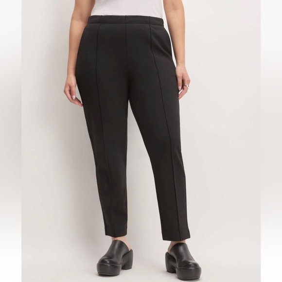 Everlane The Dream Pant Pintuck Pull On Pants Tapered Black Womens Small - Picture 2 of 11